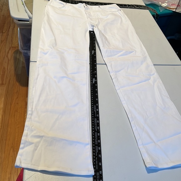 Roberto Cavalli Jeans  size 12 white high rise bootcut jeans Voyage Passion - Picture 12 of 15